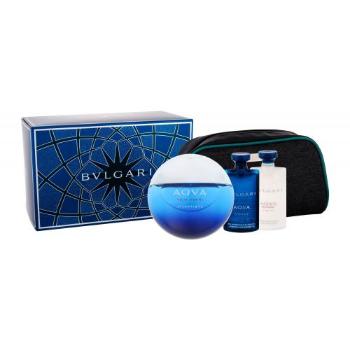 Bvlgari Aqva Pour Homme Atlantiqve zestaw edt 100 ml + Balsam po goleniu 75 ml + Żel pod prysznic 75 ml + Kosmetyczka dla mężczyzn