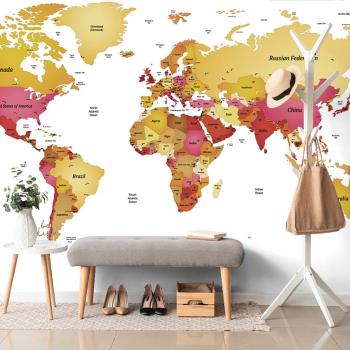 Samoprzylepna tapeta mapa świata w kolorach - 300x200