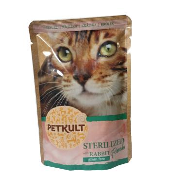 PETKULT cat pouch STERILISED królik - 100g (10ks - multipack)