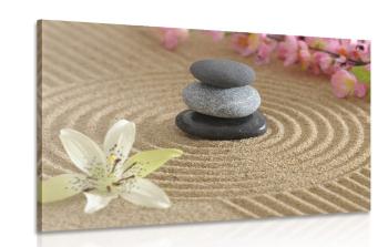 Obraz ogród zen i kamienie w piasku - 120x80