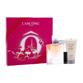 Lancôme La Vie Est Belle zestaw Edp 50 ml + Pomadka L´Absolu Rouge 1,6 g 132 Caprice Cream + Mleczko do ciała 50 ml dla kobiet