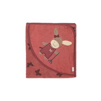 Sterntaler Ręcznik kąpielowy z kapturem Emmily, czerwony 80 x 80 cm