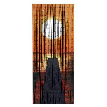Pomarańczowa bambusowa zasłona do drzwi 200x90 cm Sunset – Maximex