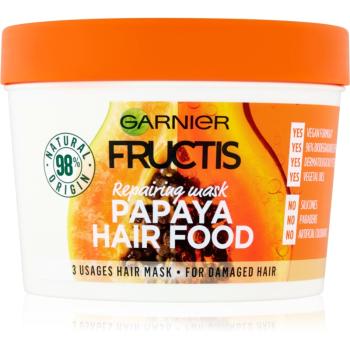 Garnier Fructis Papaya Hair Food maseczka regenerująca do włosów zniszczonych 390 ml