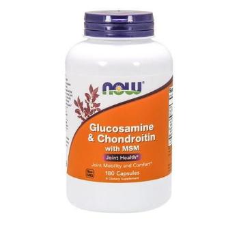 NOW Glucosamine & Chondroitin WITH MSM - 180capsRegeneratory Stawów > Glukozamina