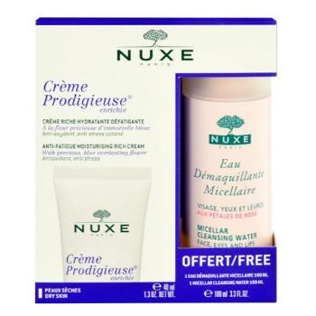 NUXE Prodigieux Moisturizing Rich Day Cream zestaw 40ml Prodigieuse Moisturizing Rich Day Cream Dry Skin + 100ml Micellar Cleansing Water dla kobiet