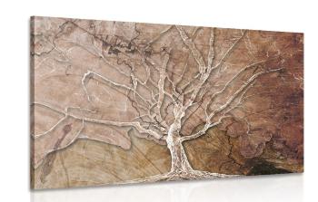 Obraz korony drzewa z abstrakcyjnym odcieniem - 90x60