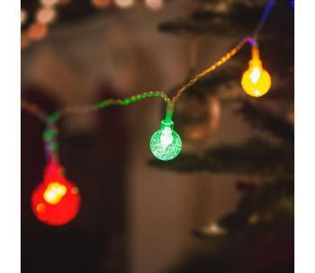 LED Łańcuch bożonarodzeniowy 20xLED/3xAA 2,3m wielobarwny