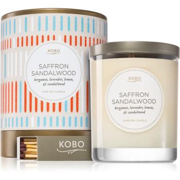 KOBO Natural Math Saffron Sandalwood świeczka zapachowa 312 g