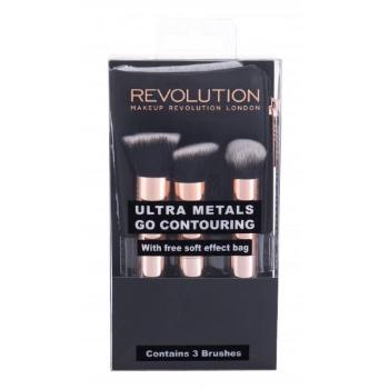 Makeup Revolution London Brushes Ultra Metals Go Contouring zestaw