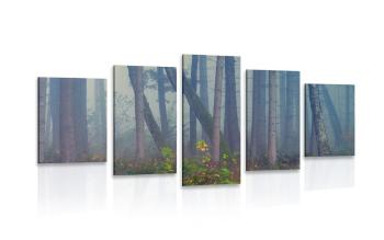 5-częściowy obraz tajemniczy las - 100x50