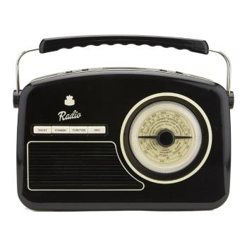 Czarne radio GPO Rydell Nostalgic Dab Radio Black