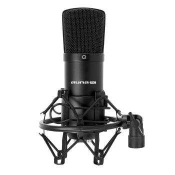 Auna Pro CM001B, mikrofon pojemnościowy, XLR, studyjny, kolor czarny