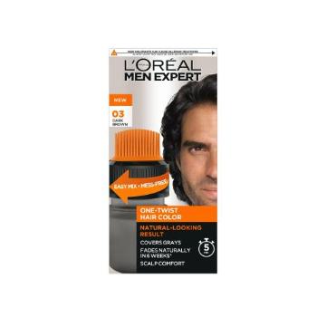 L'Oréal Paris Men Expert One-Twist Hair Color 50 ml farba do włosów dla mężczyzn 03 Dark Brown