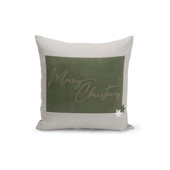 Zielono-biała świąteczna poszewka na poduszkę Kate Louise Christmas Noel, 43 x 43 cm