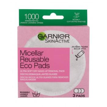 Garnier Skin Naturals Micellar Reusable Eco Pads 3 szt chusteczki do demakijażu dla kobiet Uszkodzone pudełko