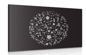 Obraz kwiaty z ludowym motywem - 60x40