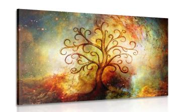 Obraz drzewo życia z abstrakcją wszechświata - 120x80