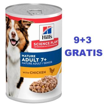 HILL'S Science Plan Canine Mature Adult Chicken 370 g dla starszych psów z kurczakiem 9+3 GRATIS