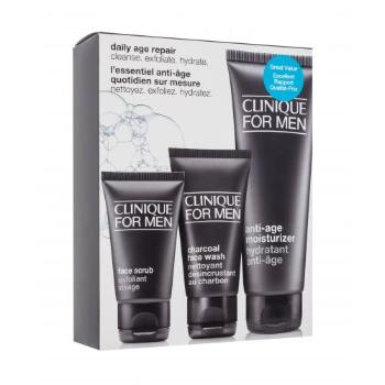 Clinique For Men Daily Age Repair zestaw Krem do twarzy 100 ml + peeling do twarzy 30 ml + oczyszczający żel 50 ml dla mężczyzn