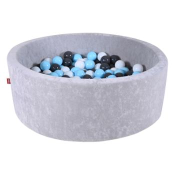 knorr® toys Basenik z piłeczkami soft - Grey inklusive 300 piłeczek soft creme/grey/blue