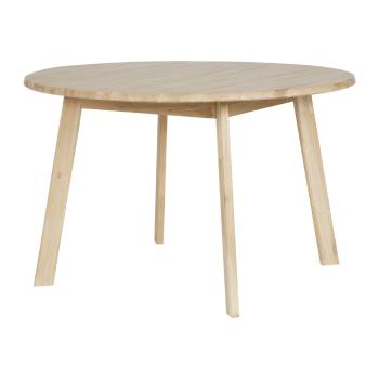 Stół do jadalni z drewna dębowego WOOOD Disc, Ø 120 cm