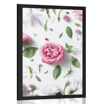 Plakat delikatna martwa natura z kwiatów - 40x60 white