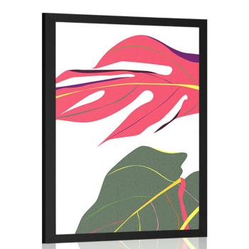 Plakat pastelowe monstery - 40x60 black