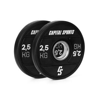 Capital Sports Elongate 2020, obciążenia, 2 x 2,5 kg, twarda guma, 50,4 mm