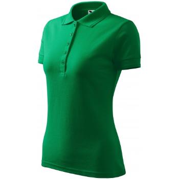 Damska elegancka koszulka polo, zielona trawa, M