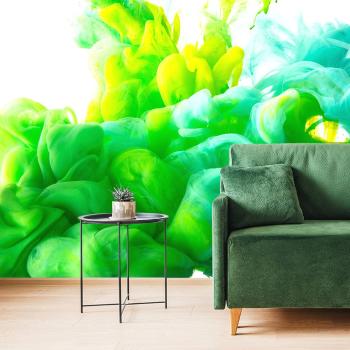 Samoprzylepna tapeta tusz w odcieniach zieleni - 150x100
