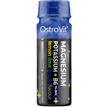 OstroVit Magnesium Potassium + B6 Shot wspomaganie funkcji organizmu smak Lemon, Lime, Grape 80 ml