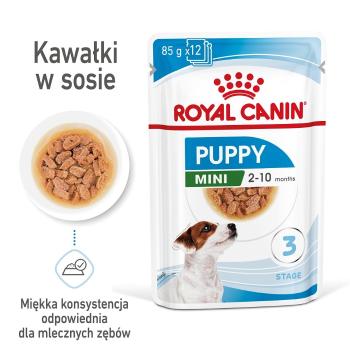 ROYAL CANIN Mini puppy 24x85 g karma mokra w sosie dla szczeniąt do 10 miesiąca, ras małych