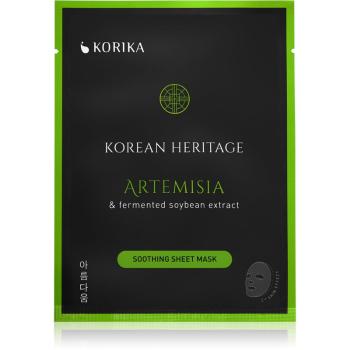 KORIKA Korean Heritage Artemisia & Fermented Soybean Extract Soothing Sheet Mask maska łagodząca w płacie Artemisia & fermented soybean extract sheet