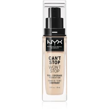 NYX Professional Makeup Can't Stop Won't Stop Full Coverage Foundation podkład mocno kryjący odcień 1.3 Light Porcelain 30 ml