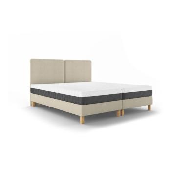 Beżowe łóżko dwuosobowe Mazzini Beds Lotus, 160x200 cm
