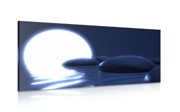 Obraz kamienie Zen i pełnia księżyca - 100x50