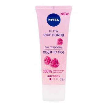Nivea Rice Scrub Glow Bio Raspberry 75 ml peeling dla kobiet