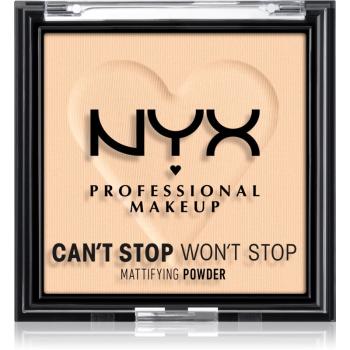 NYX Professional Makeup Can't Stop Won't Stop Mattifying Powder puder matujący odcień 02 Light 6 g