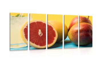 5-częściowy obraz lemoniada owocowa - 100x50
