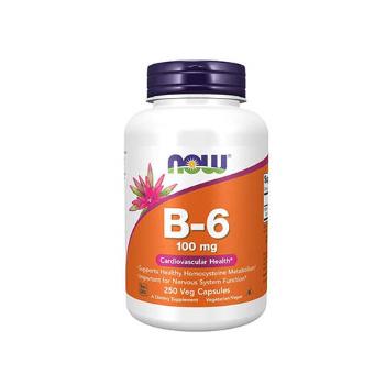 NOW Vitamin B-6 100mg - 250vcaps - Witamina B6Witaminy i minerały > Witamina B