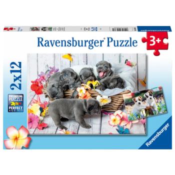 Ravensburger Puzzle 2x12 - Szczeniaczki