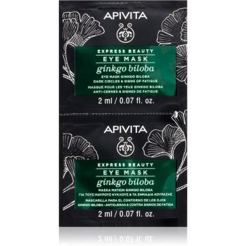 Apivita Express Beauty Ginkgo Biloba maseczka pod oczy przeciw obrzękom i cieniom 2 x 2 ml