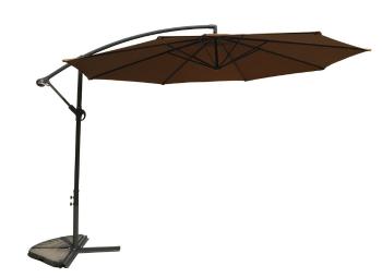 Parasol metal ø 350 cm - brązowy