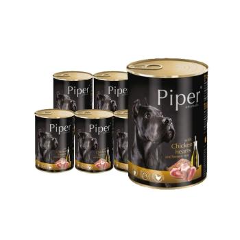 DOLINA NOTECI PIPER z sercami kurczaka i ryżem mokra karma dla dorosłych psów 24x400 g