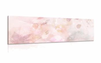 Obraz jesienne liście z różowym odcieniem - 120x40