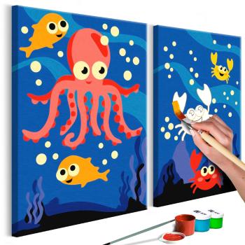 Obraz malowanie po numerach morskie zwierzątka - Ocean Animals - 33x23