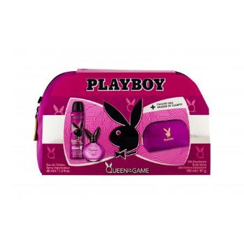 Playboy Queen of the Game zestaw Edt 40 ml + Dezodorant 150 ml + Kosmetyczka dla kobiet