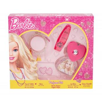 Barbie Barbie zestaw Edt 50 ml + Tatuaż + Błyszczyk do ust 9 ml + Łańsuszek na rękę1 szt dla dzieci