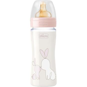 Chicco Original Touch Glass Girl butelka dla noworodka i niemowlęcia 0m+ 240 ml